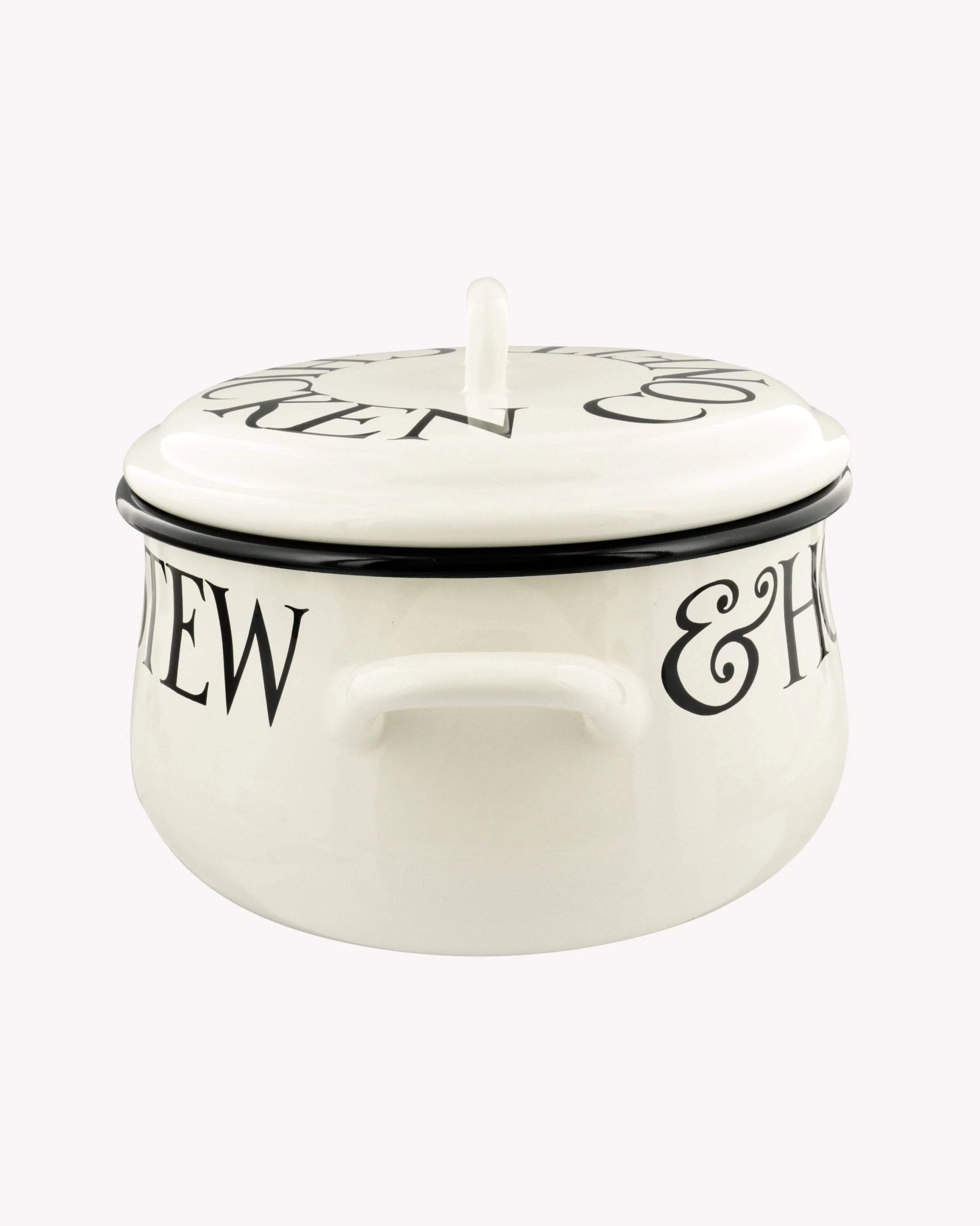 Black Toast Medium Enamel Cooking Casserole Pot