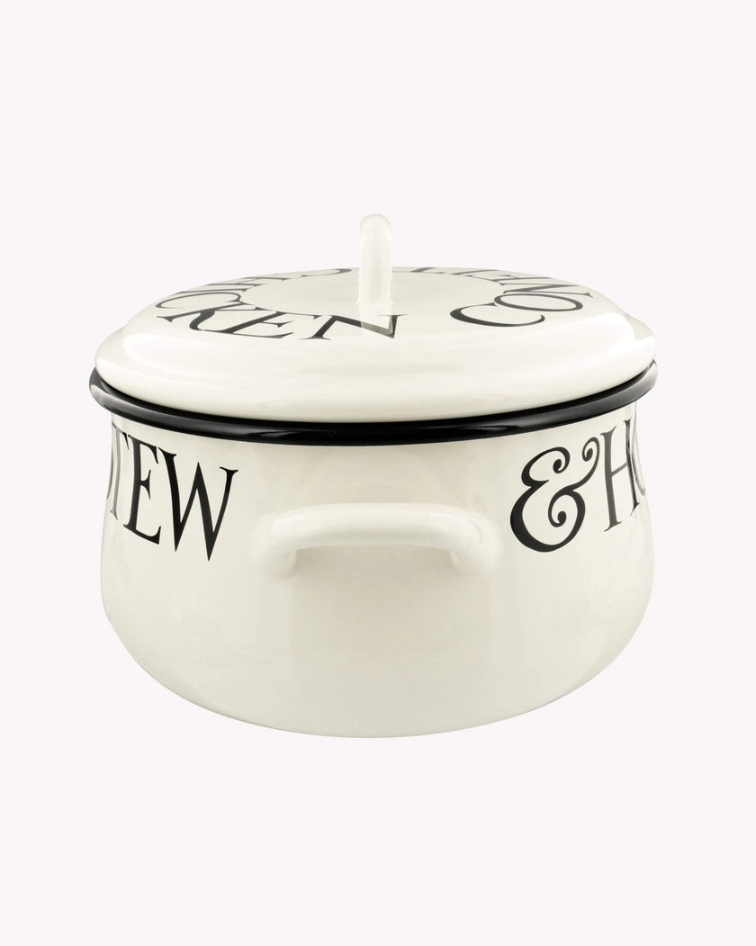 Black Toast Medium Enamel Cooking Casserole Pot