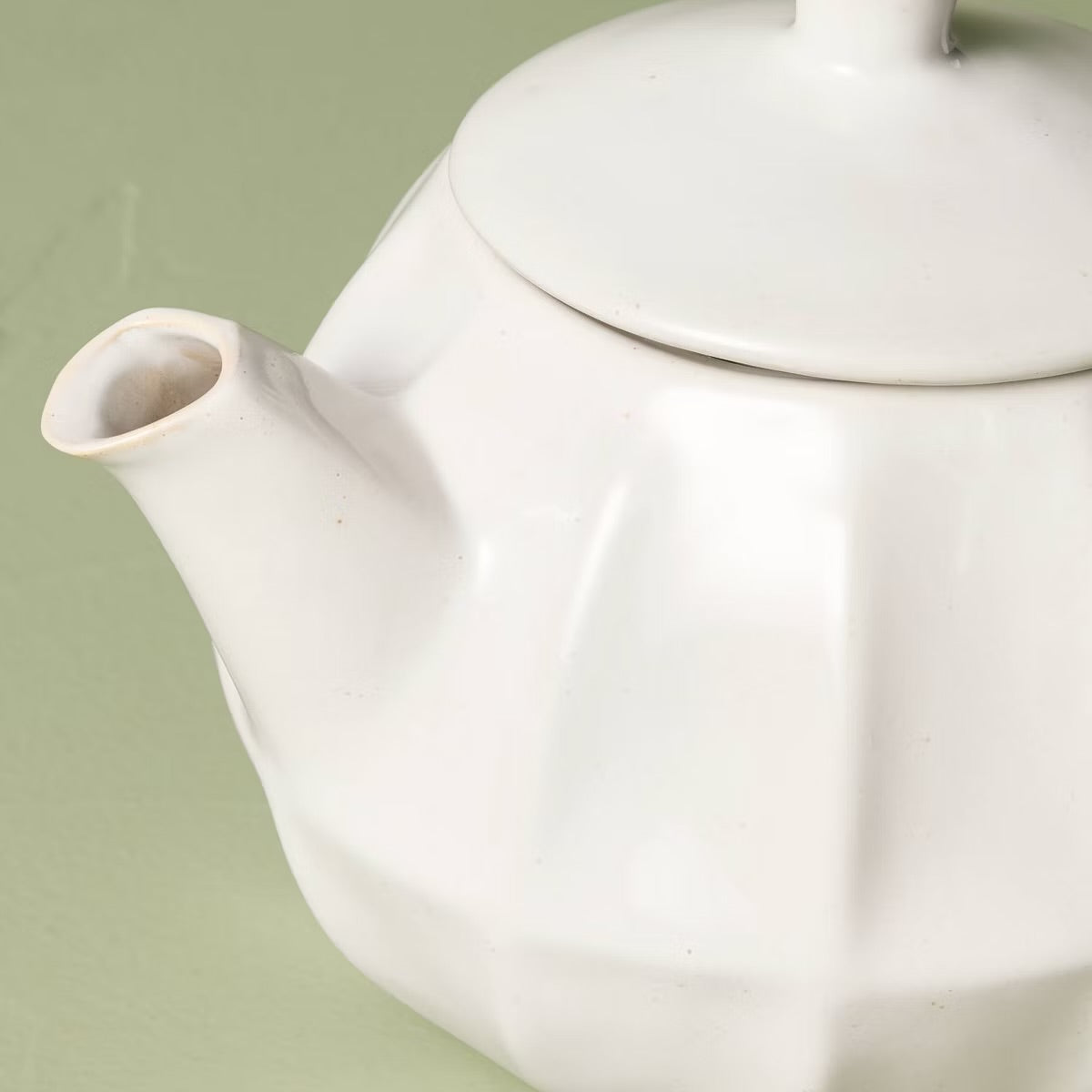 25 fl oz Stoneware Teapot Sour Cream