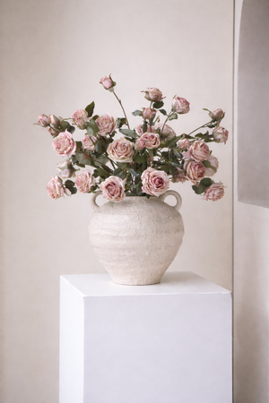 Antique Rose Everlasting Floral Arrangement Set