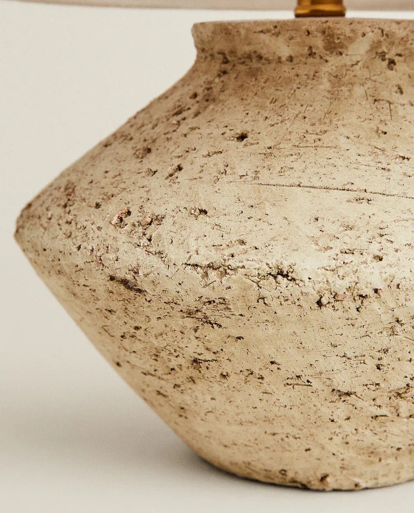Irregular Shaped Earthenware Table Lamp (Medium)