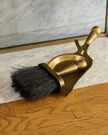 Antique Brass Fireplace Dust Pan and Brush