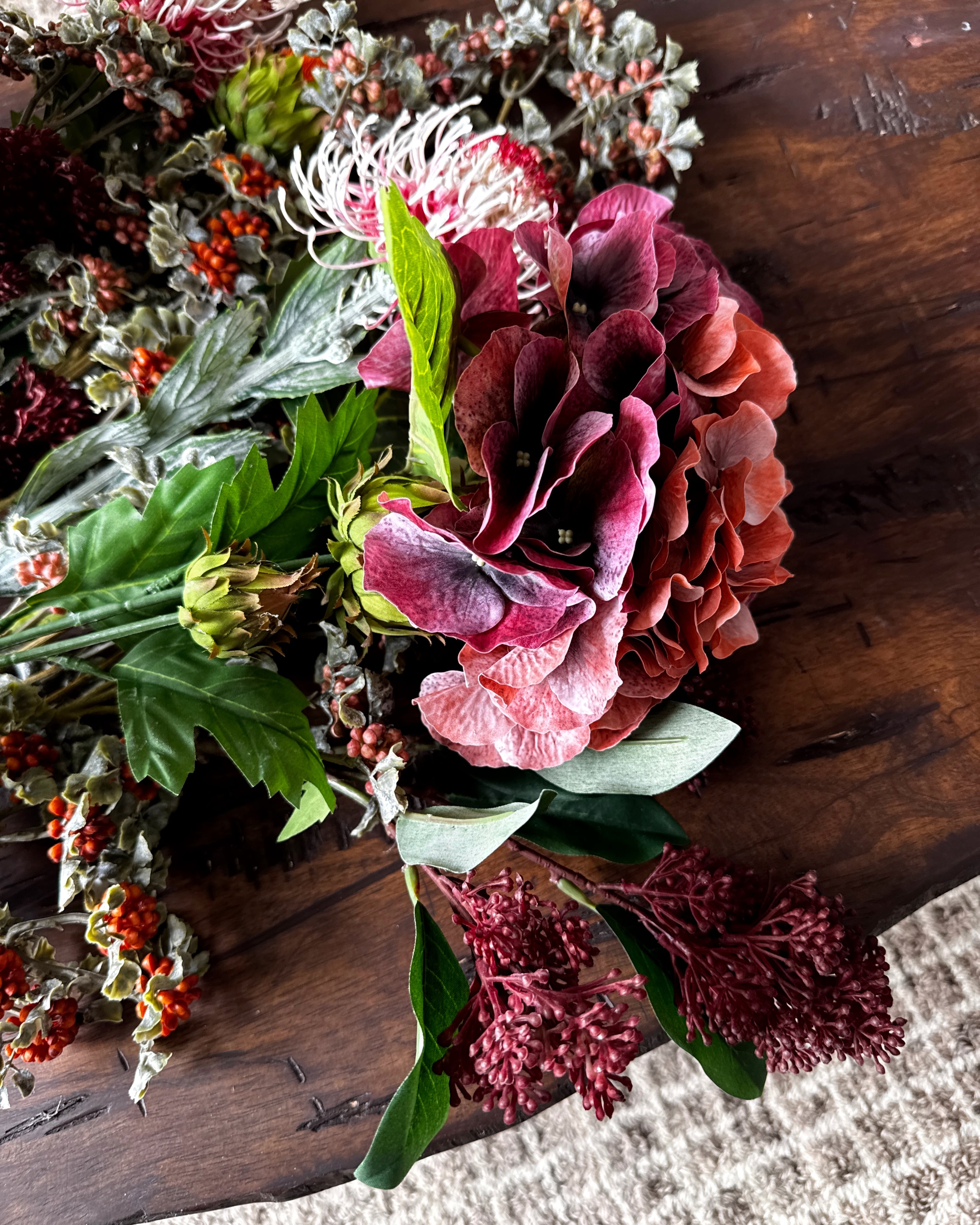 Velour Bloom Artificial Floral Arrangement (15 stems)