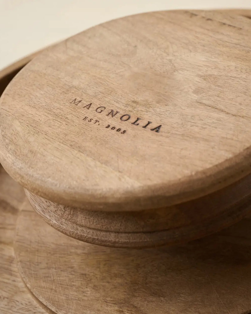 Mango Wood Petal Serving Stand