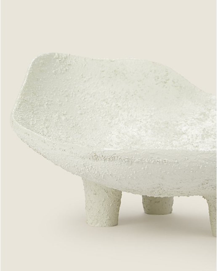 [imperfect] Textured Vintage Pedestal Bowl (Type B- slight crack in the middle)