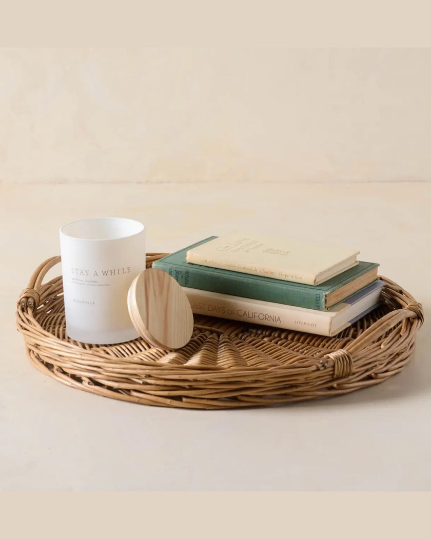 Wicker Tray with Handles