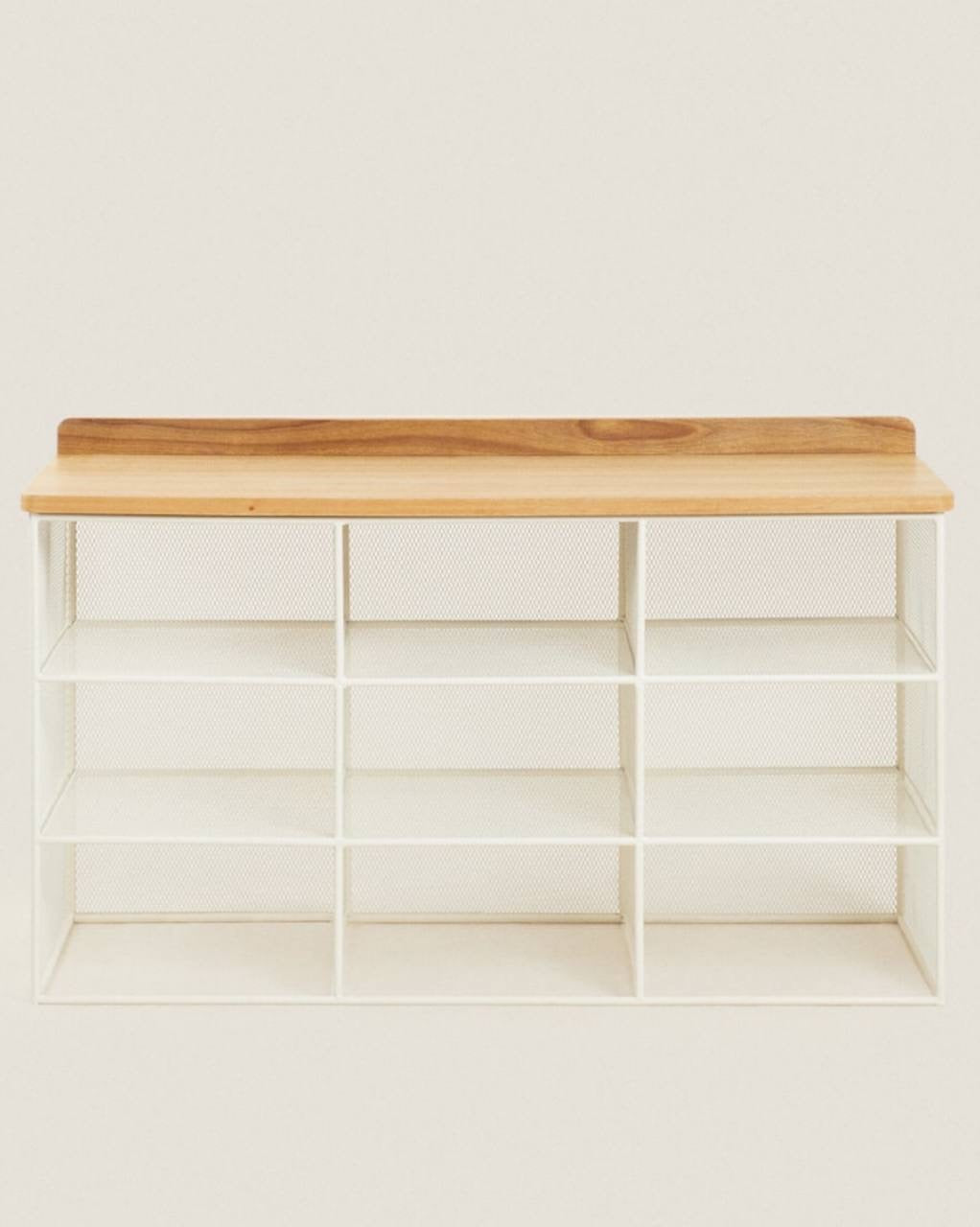 Metal and Wood Bench