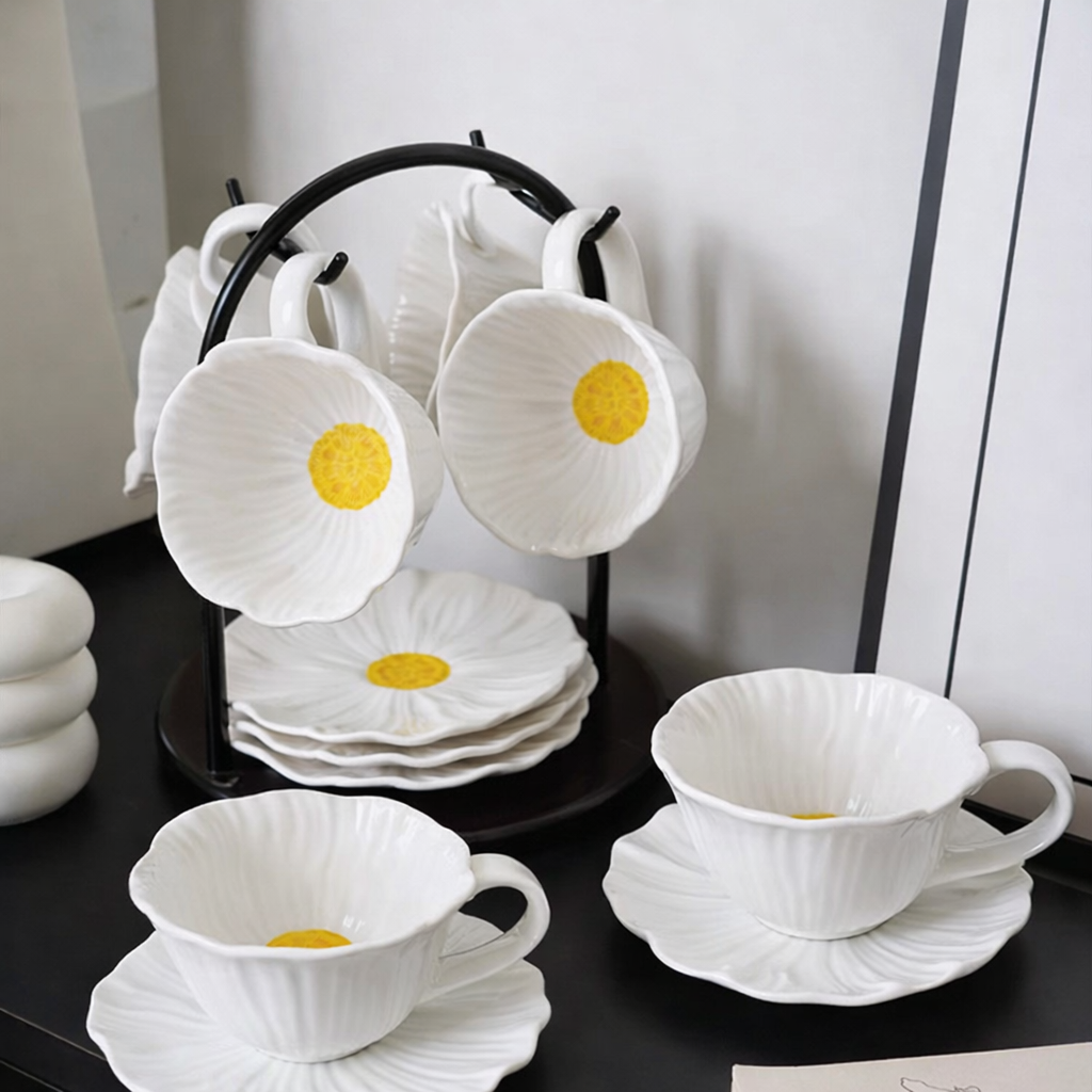 Daisy Mug and Saucer Set