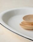 Black Rim Ceramic Oval Platter