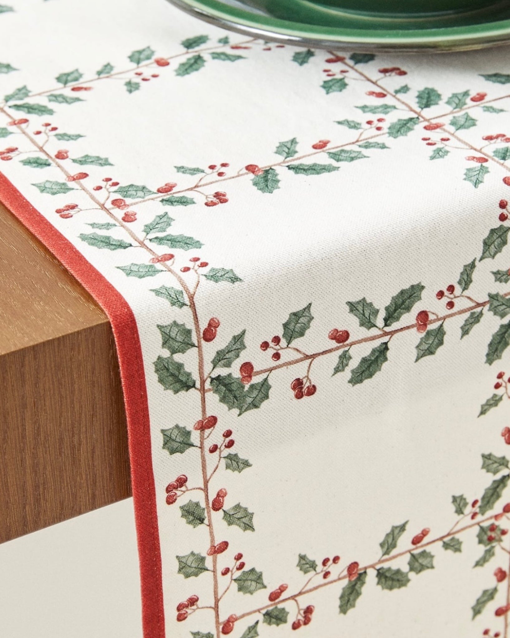 Floral Check Table Runner (50 cm x 160 cm)