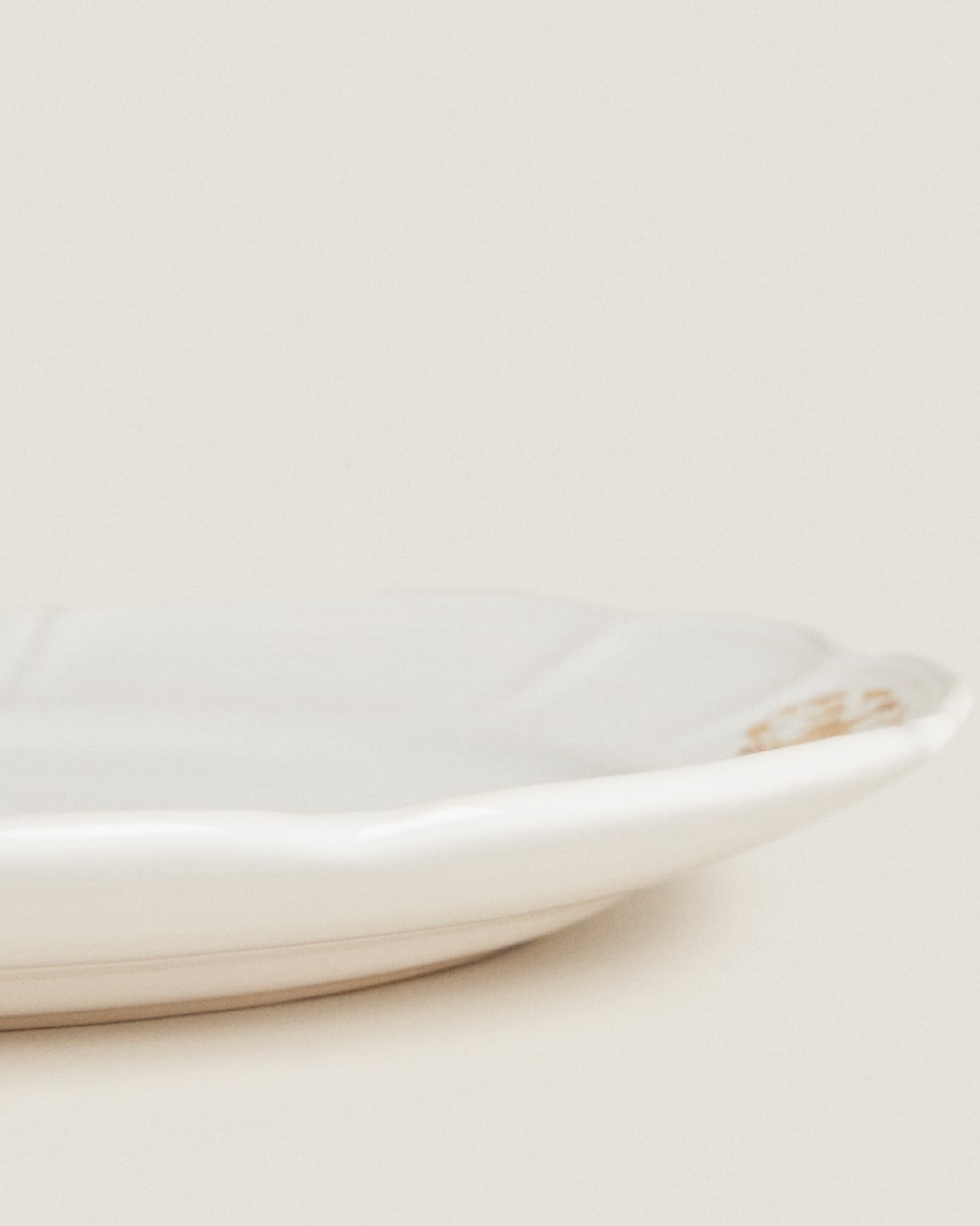 Gold Floral Earthenware Serving Platter