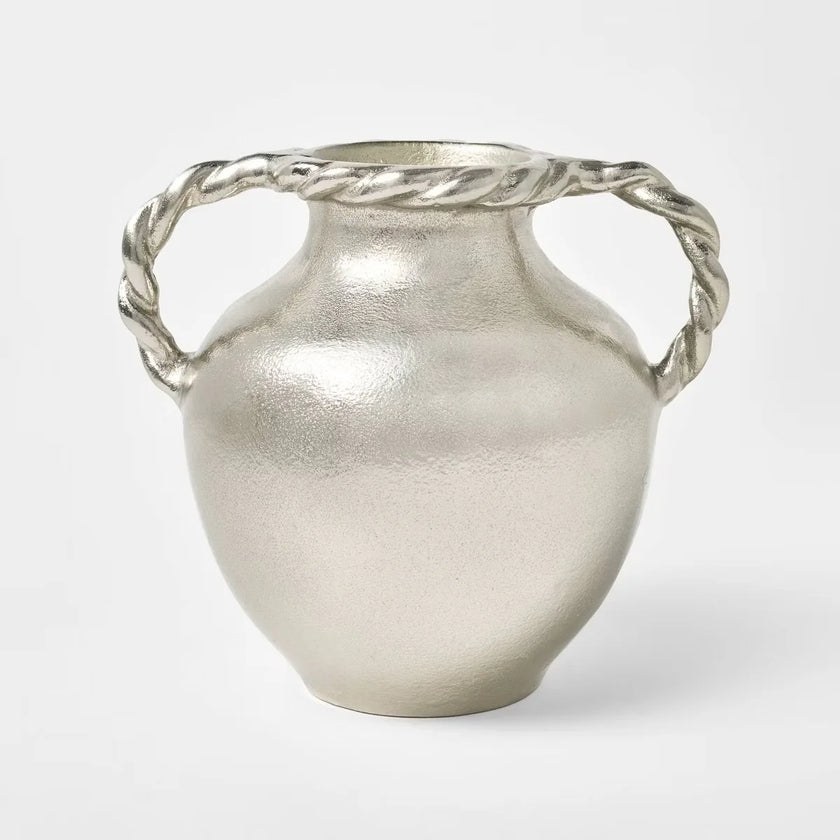 Handled Vase Silver