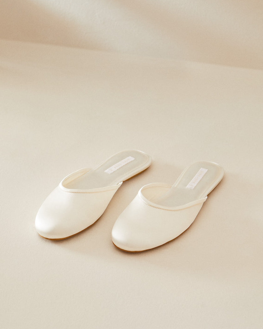 Satin Mule Slippers (EU 39)