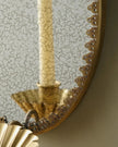 Oval Antique Mirrored