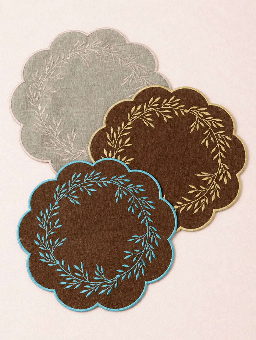 Eden Scallop Anti-Absorbent Placemat 38cm