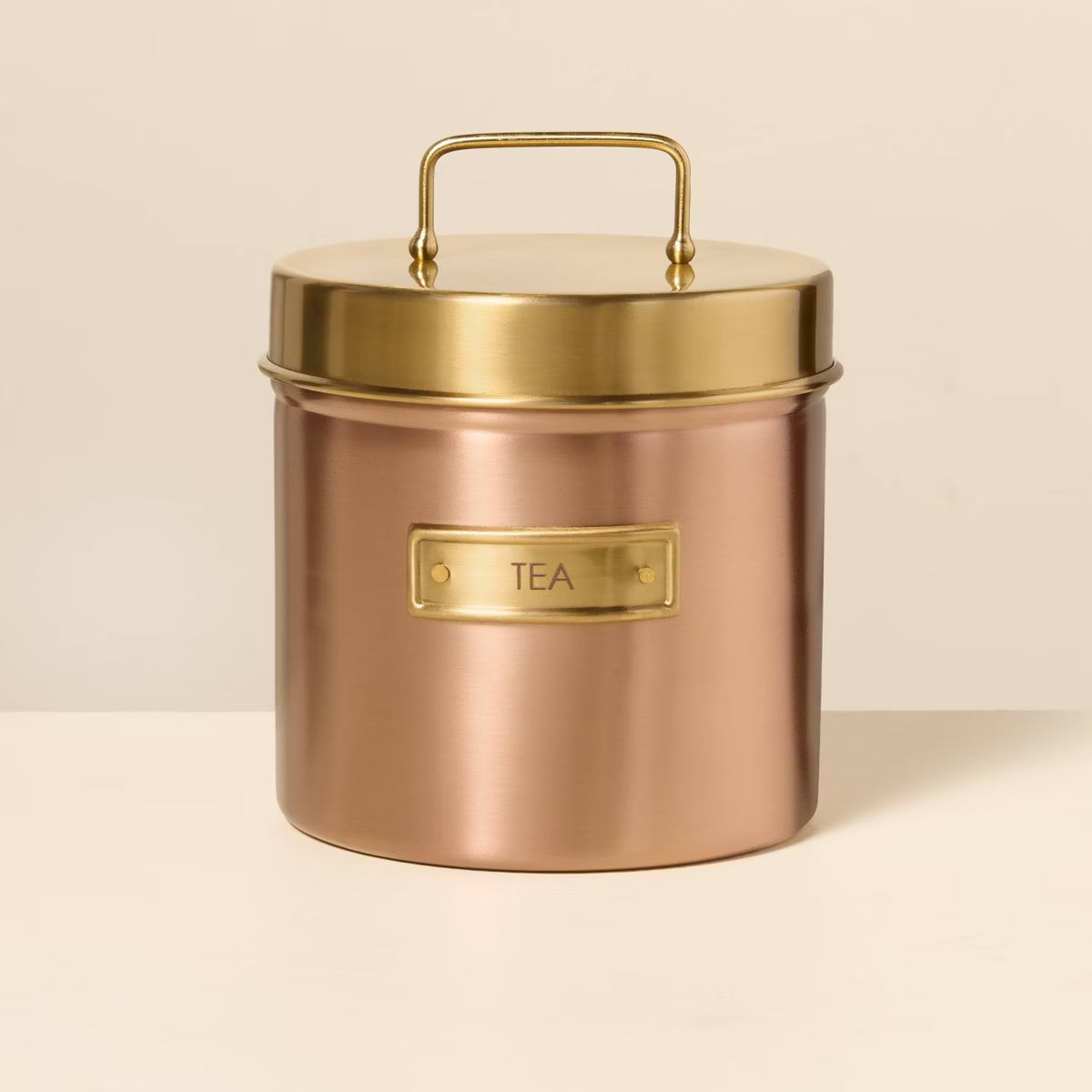 Tea Canister Copper Finish