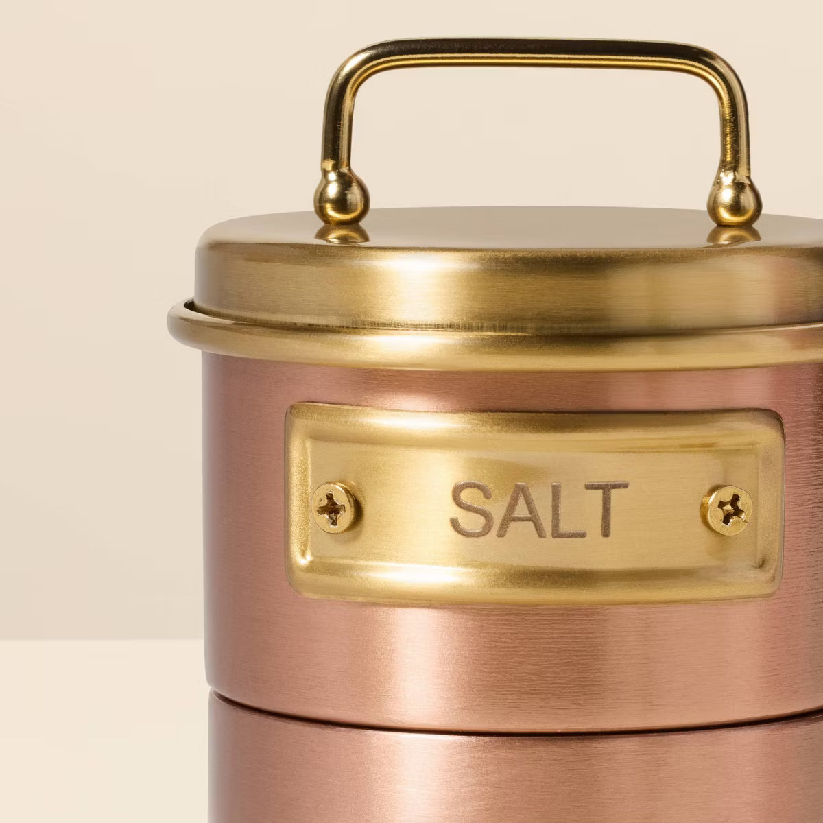 Salt and Pepper Holders Copper Finish