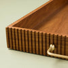 Grooved Wood Tabletop Shadow Box