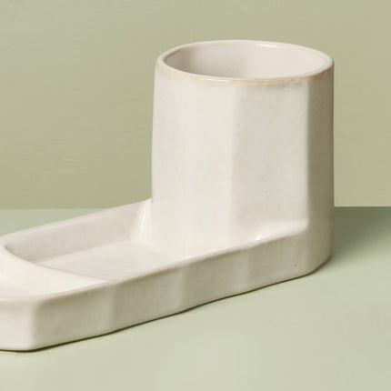 Stoneware Sink Caddy Sour Cream