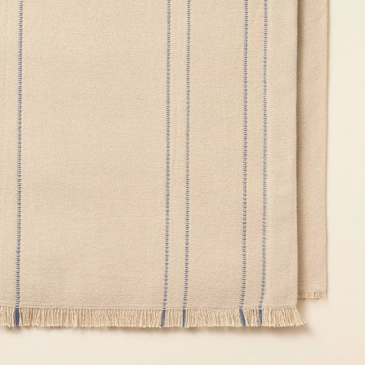 Striped Table Runner Natural/Blue
