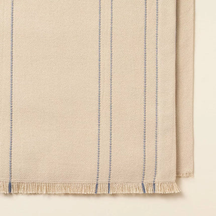 Striped Table Runner Natural/Blue
