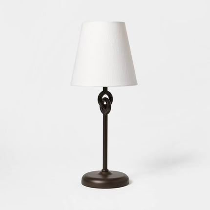 Metal Ring Table Lamp Black