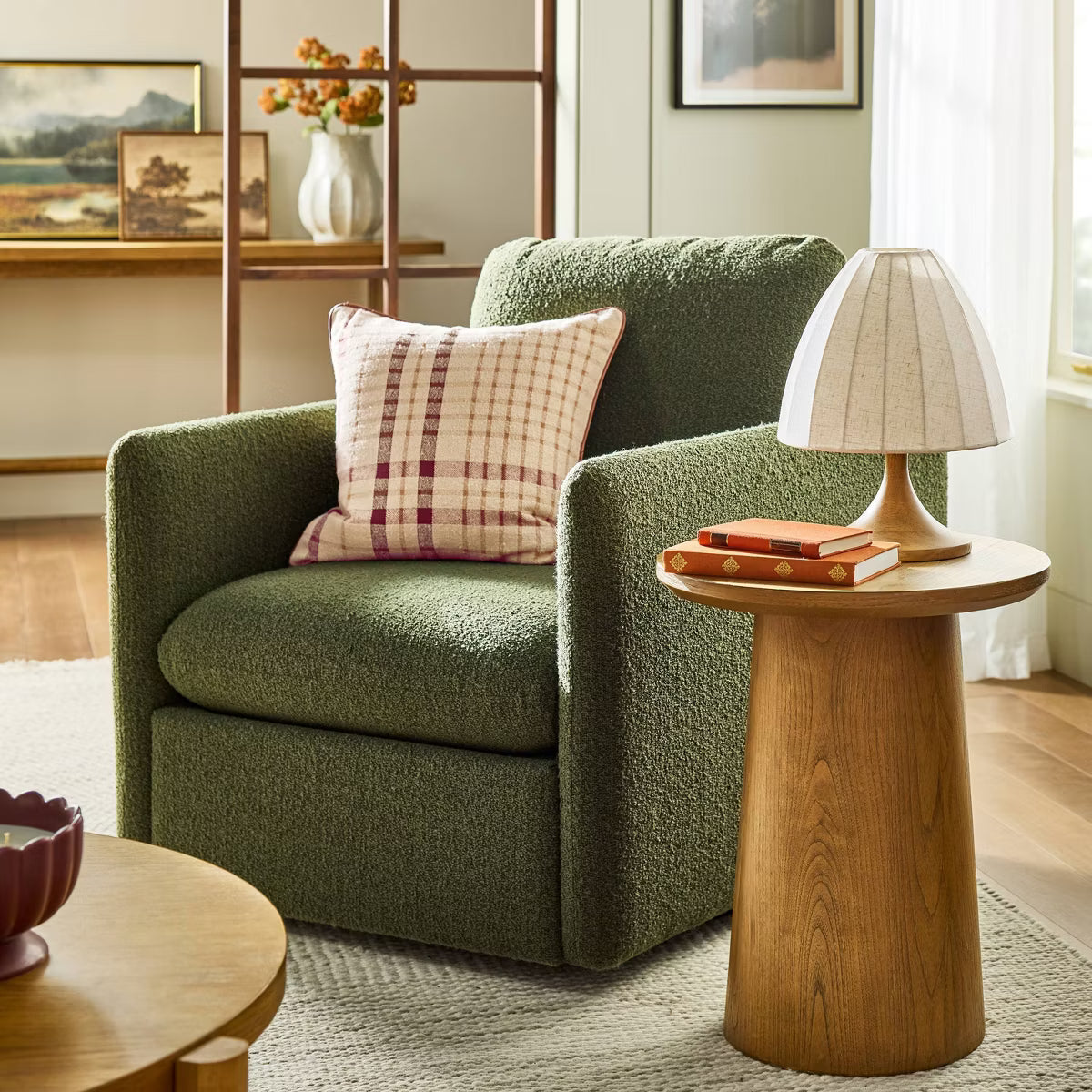 Wood Trumpeted Table Lamp