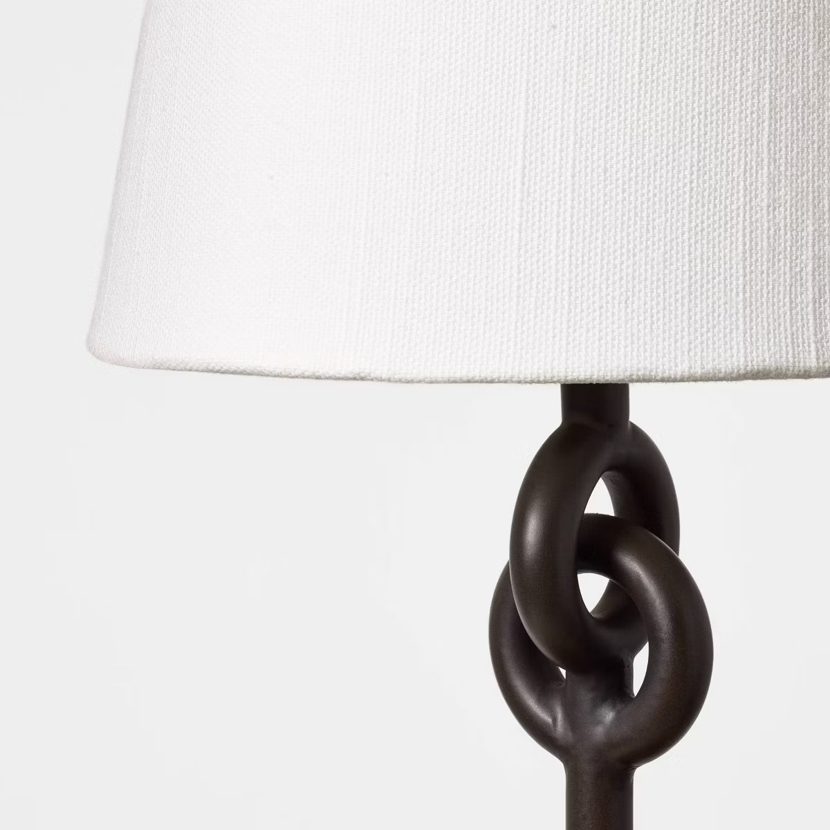 Metal Ring Table Lamp Black
