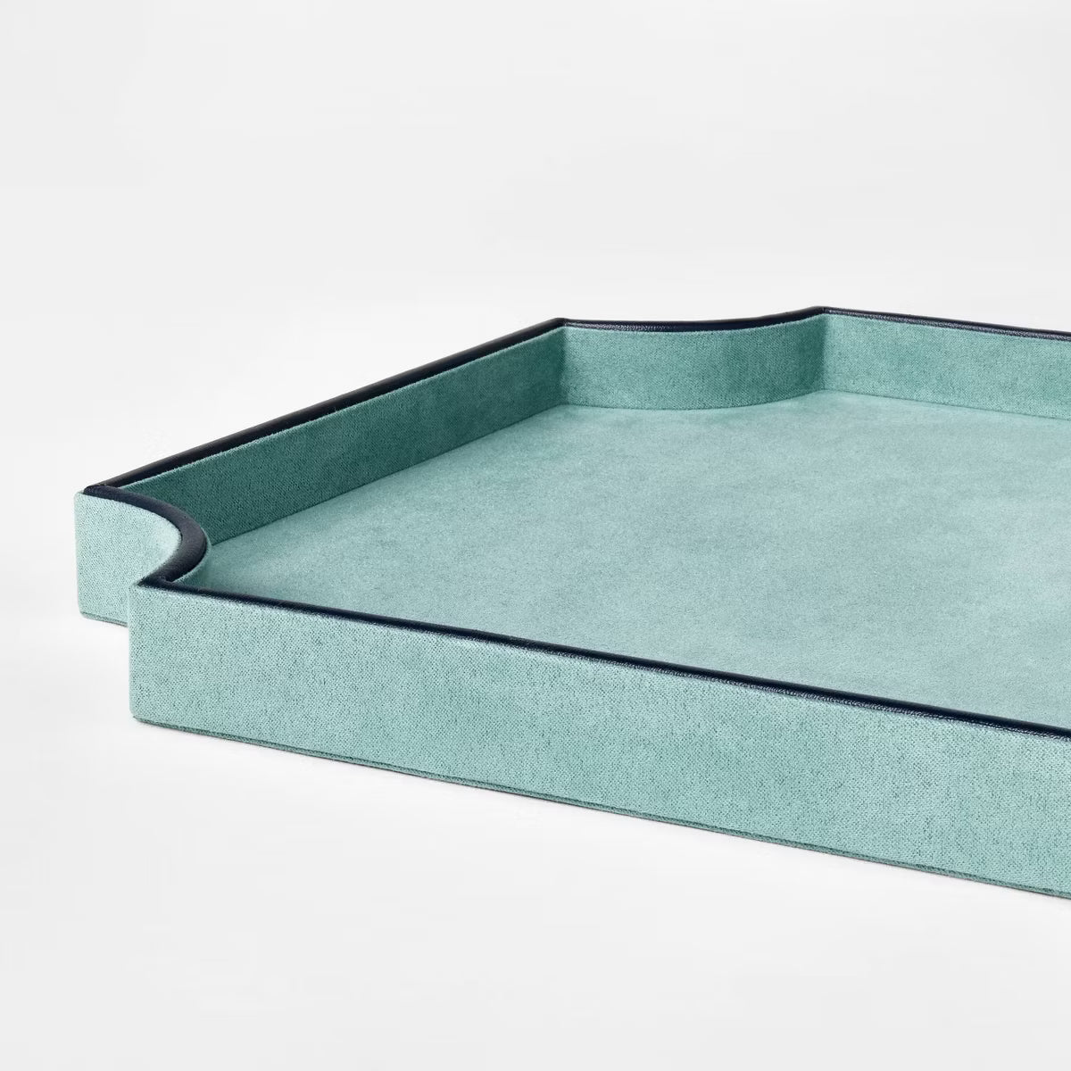 Set of 2 Faux Suede Trays