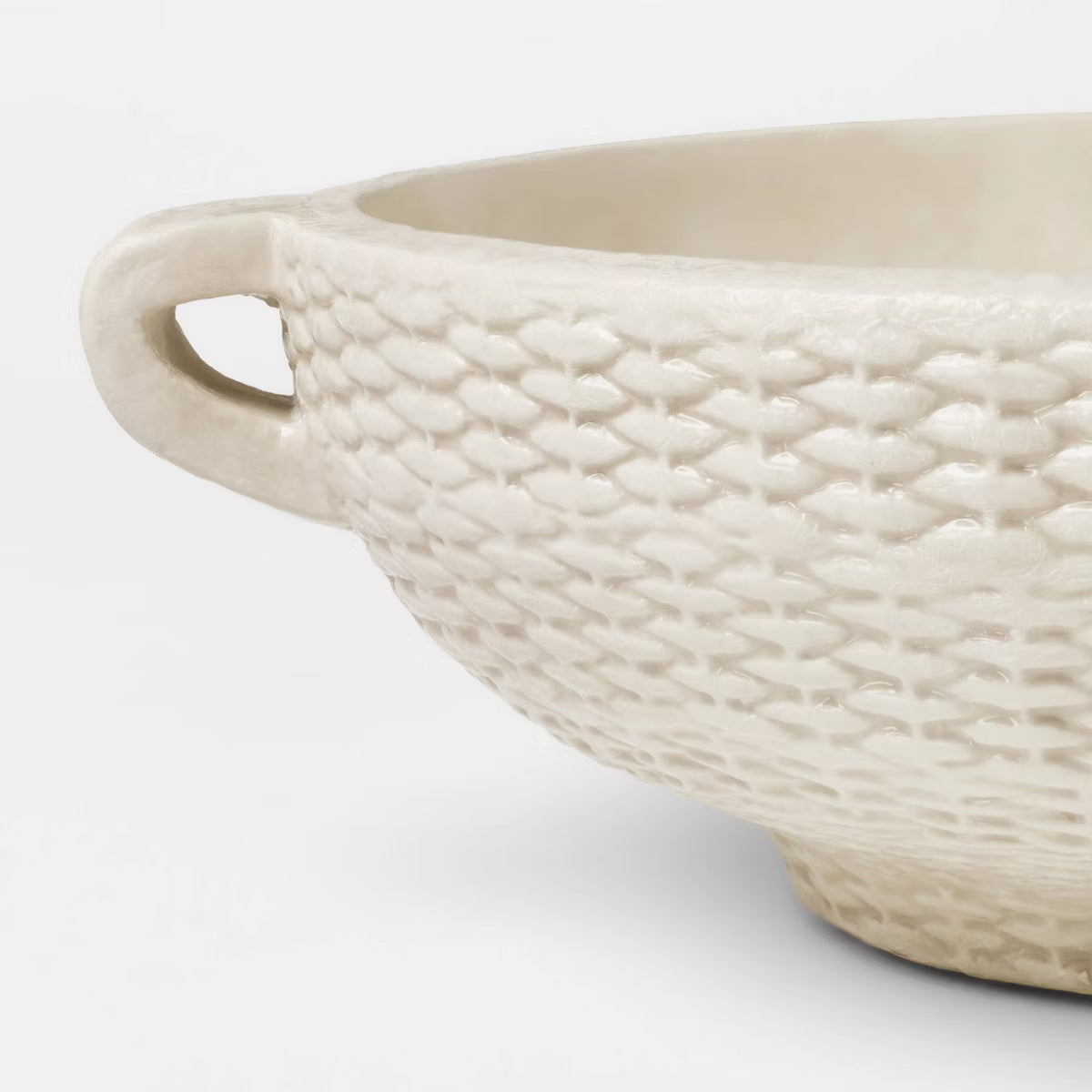 Woven Texture Ceramic Bowl Cream