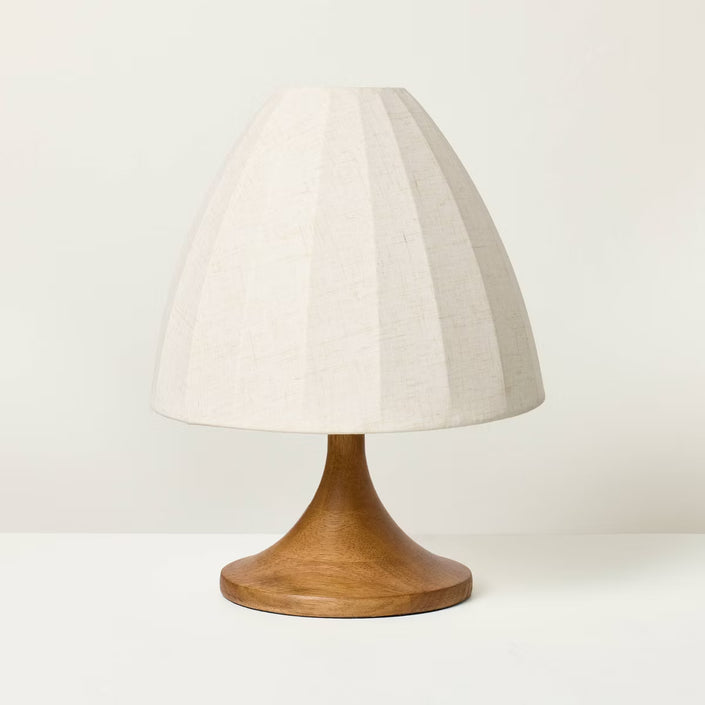 Wood Trumpeted Table Lamp