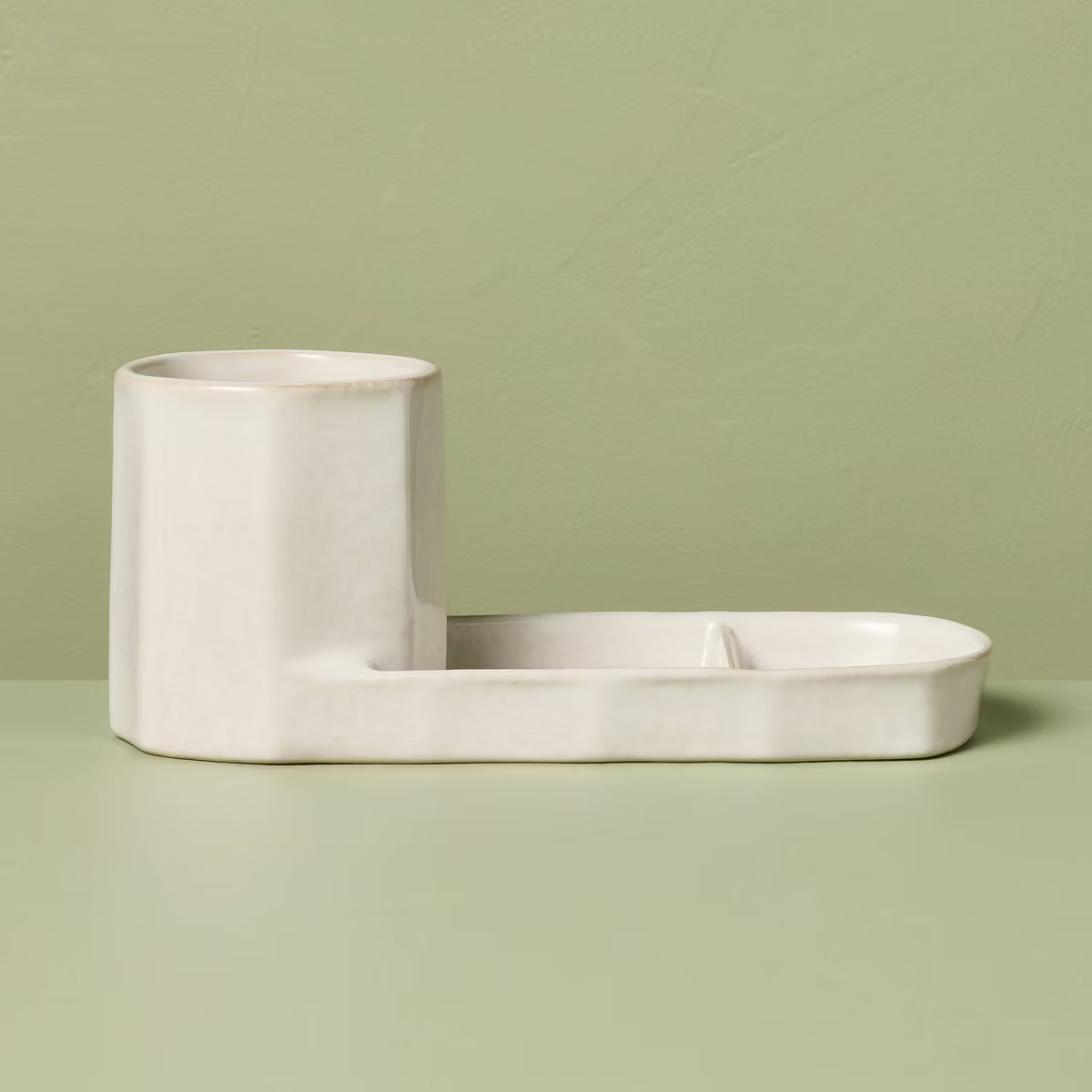 Stoneware Sink Caddy Sour Cream