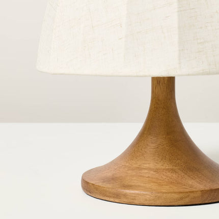 Wood Trumpeted Table Lamp