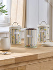 Set of 3 Natural Maisie Floral Print Storage Jars