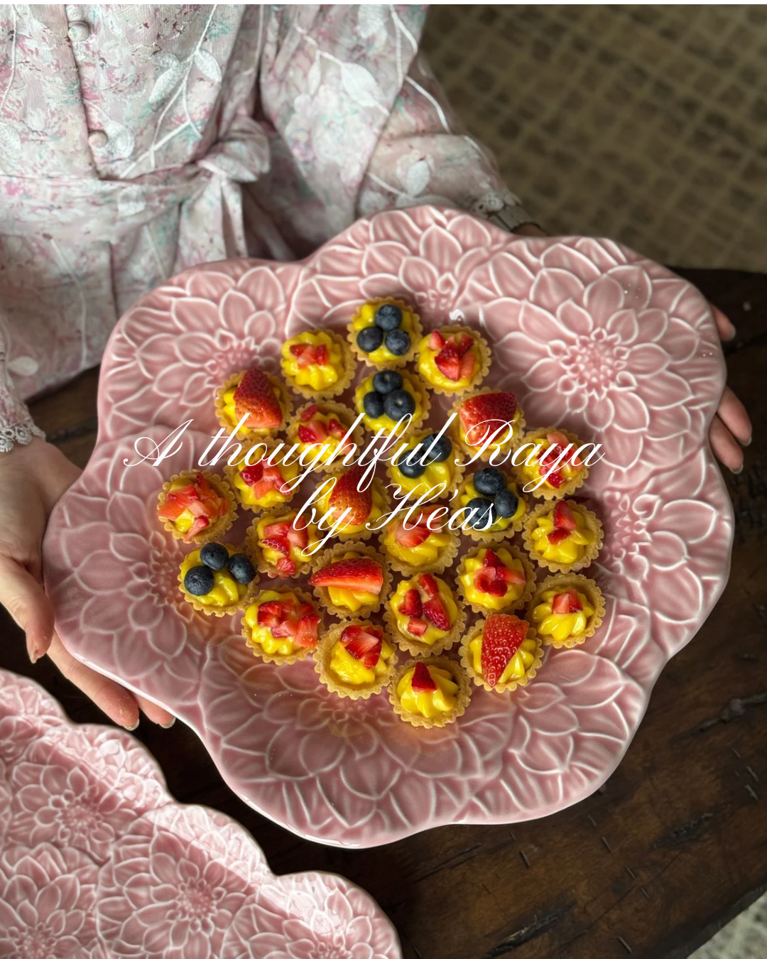 Pink Camelia Cake Stand