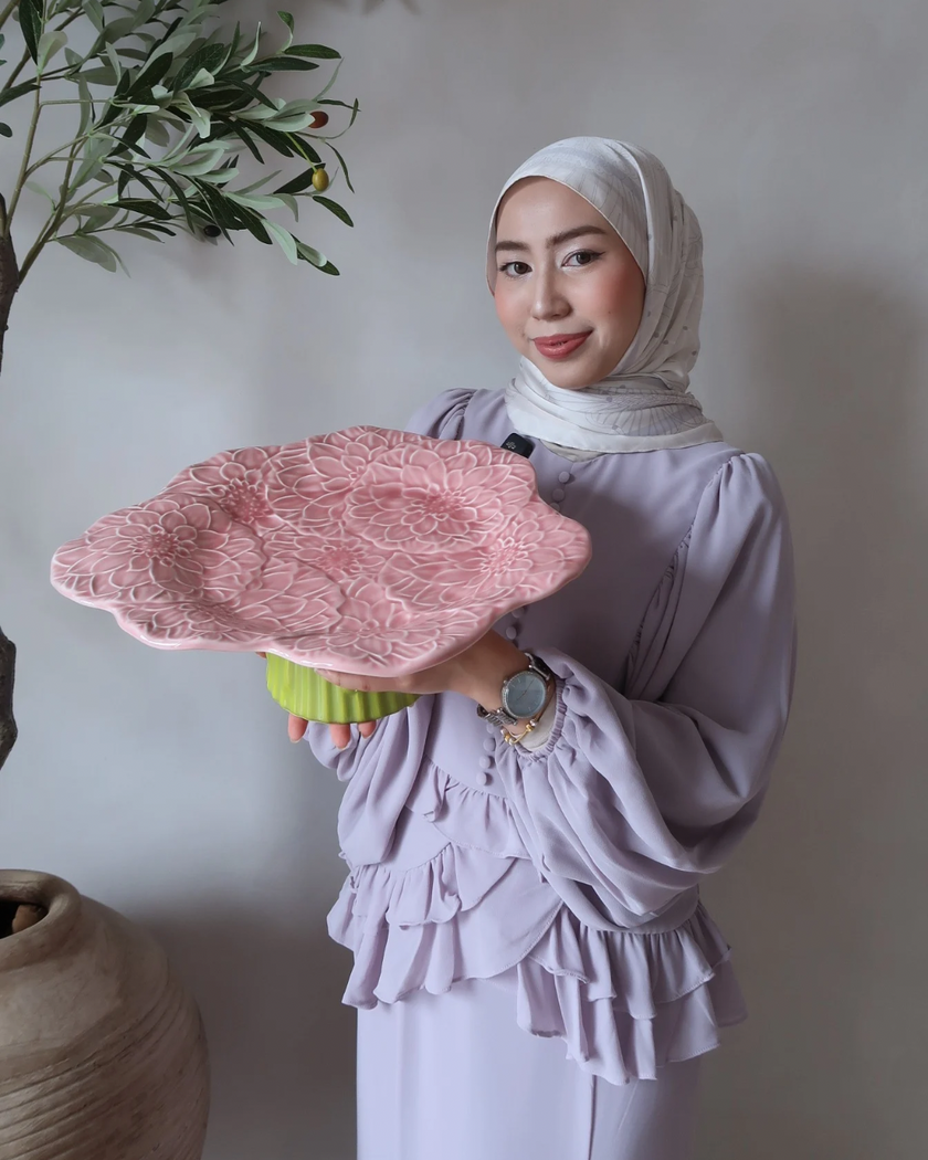 Pink Camelia Cake Stand