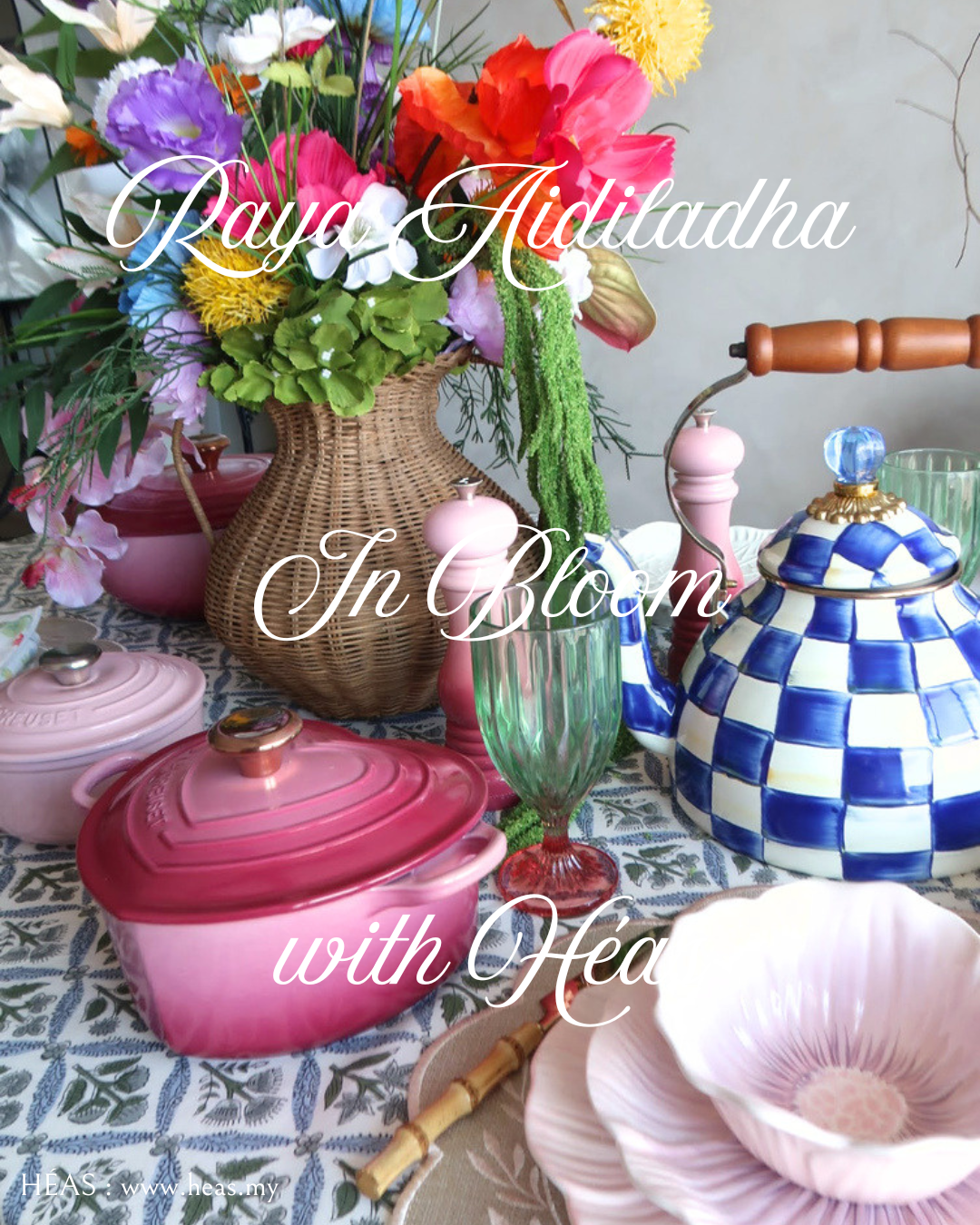 Mistflower Tile Tablecloth (6-8 pax | 8-10 pax)