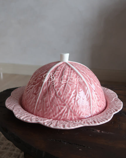 Pink Cabbage Serving Dome Set 35cm