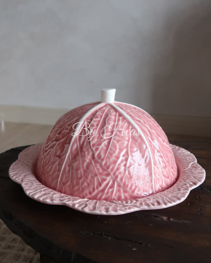 Pink Cabbage Serving Dome Set 35cm
