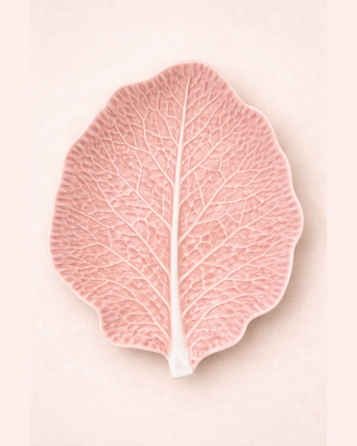 Pink Cabbage Leaf Plate 36cm