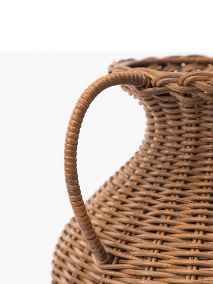 Abigail Rattan Vase with Handles