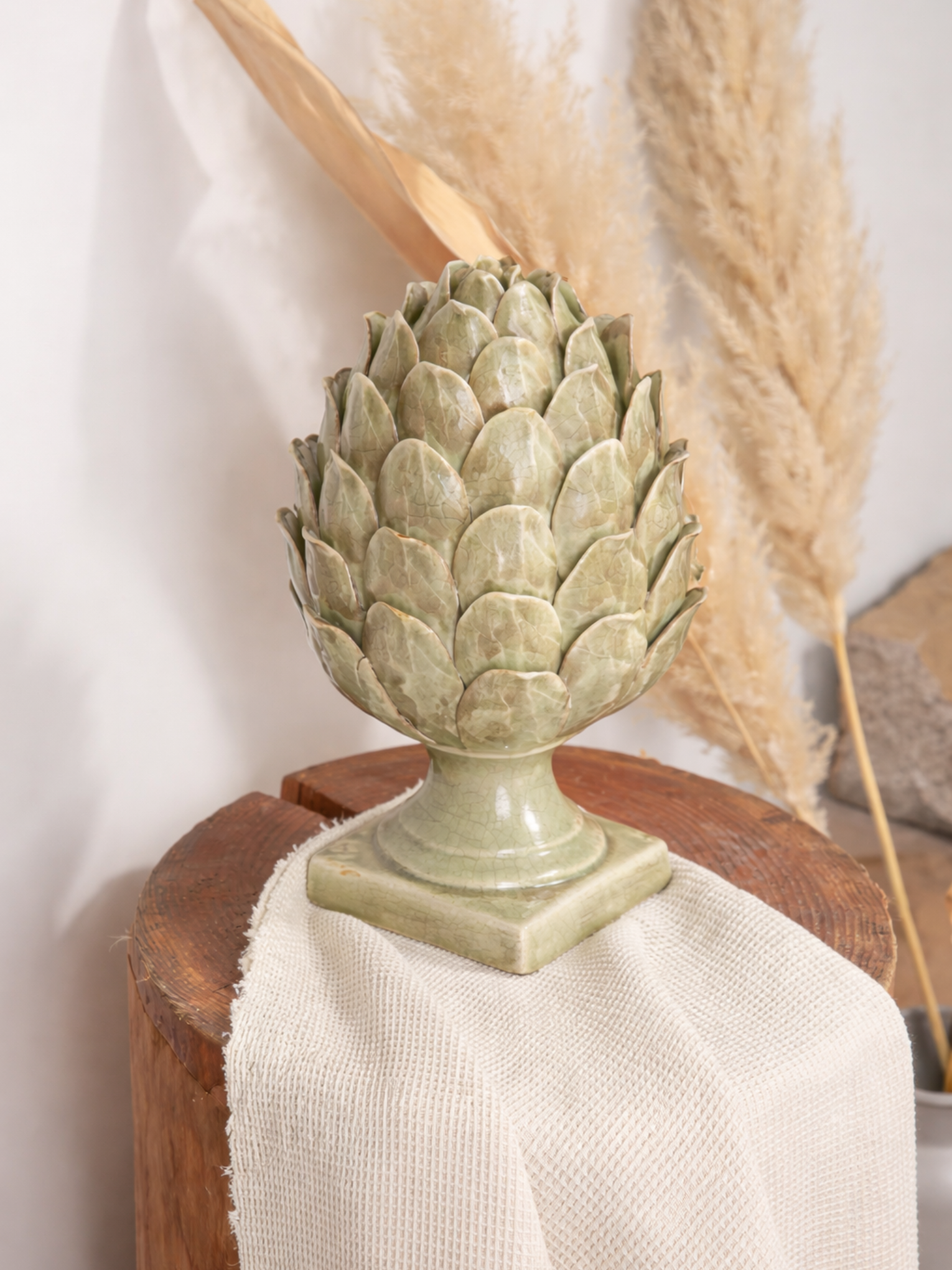 Sage Green Artichoke Ornament (Large 33 cm)