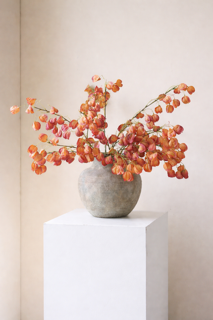 Amber Branch Everlasting Floral Arrangement and Vase Set