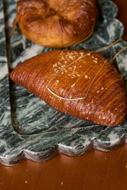 Scallop Wavy Dark Grey Marble Tray - N°2