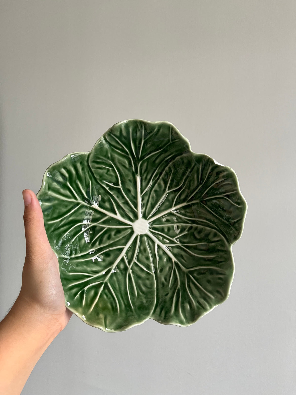 [Imperfect] Green Cabbage Serving Bowl