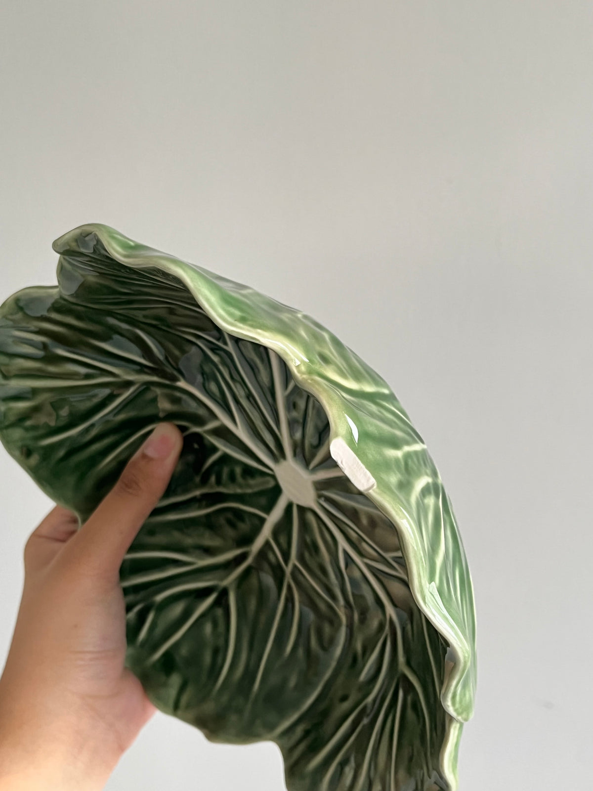 [Imperfect] Green Cabbage Serving Bowl