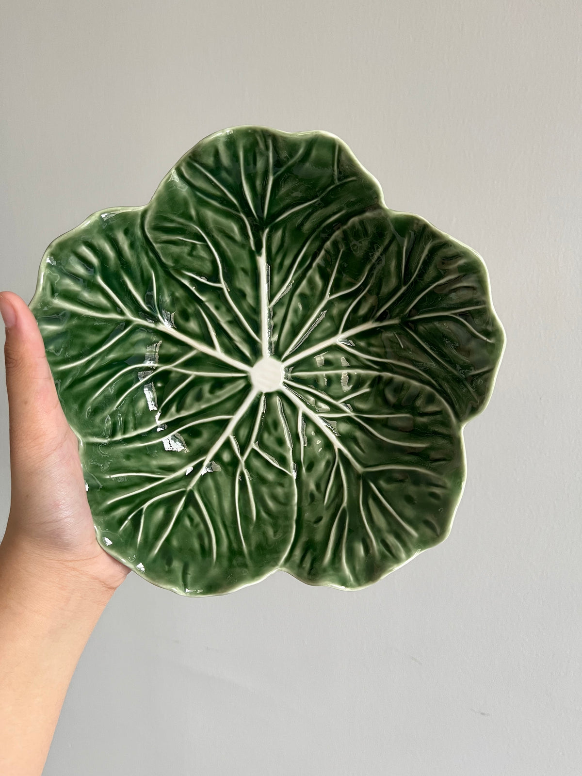 [Imperfect] Green Cabbage Serving Bowl