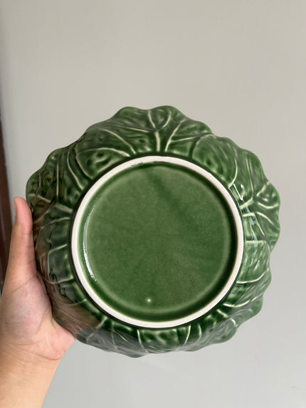 [Imperfect] Green Cabbage Serving Bowl