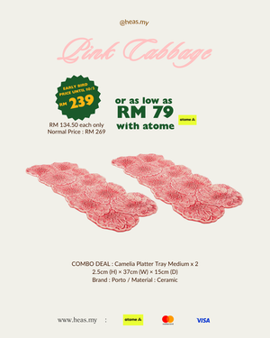 Pink Camellia Platter Tray