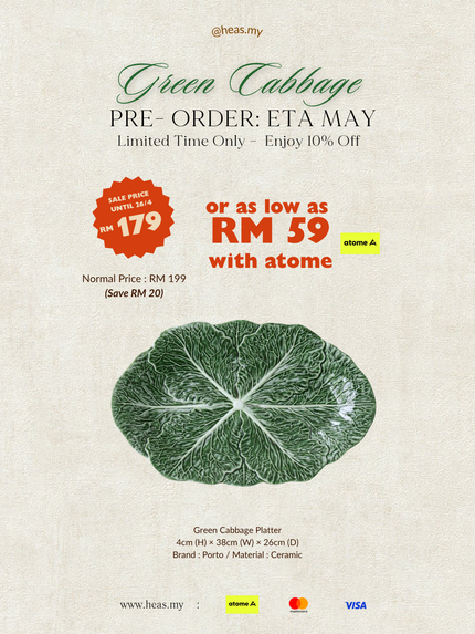 Green Cabbage Oval Platter